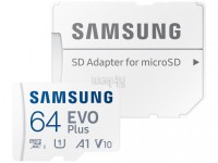 Фото 64Gb - Samsung Micro Secure Digital XC Evo Plus Class 10 MB-MC64KA/RU с переходником под SD (Оригинальная!)