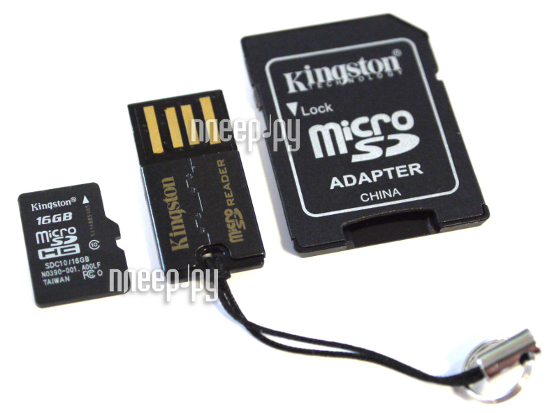   16Gb - Kingston Kit - Micro Secure Digital HC Class 10 MBLY10G2 / 16GB c - +   SD 