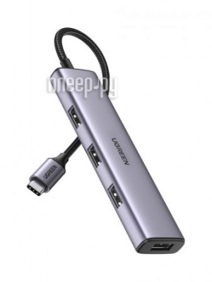 Фото Хаб USB Ugreen CM473 USB Type-C to 4xUSB 3.0 Grey 20841