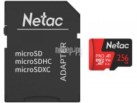 Фото 256Gb - Netac microSDHC P500 Pro NT02P500PRO-256G-R с переходником под SD (Оригинальная!)