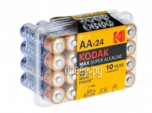 Фото AA - Kodak LR6/24BOX Max Super Alkaline (24 штуки)