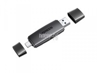Фото Карт-ридер Ugreen CM304 Multifunction USB-C + USB TF/SD 3.0 Card Reader Black 80191