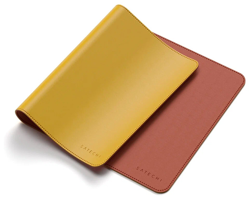 фото Коврик satechi eco leather deskmate yellow-orange st-ldmyo180625