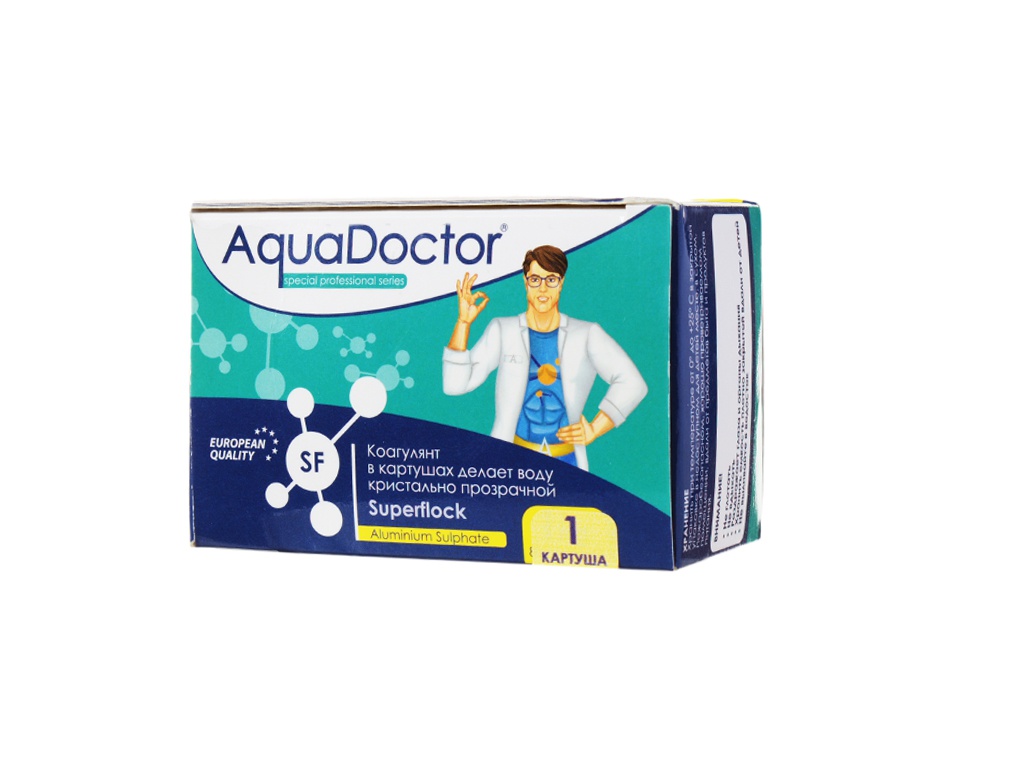 Коагулянт AquaDoctor SuperFlock AQ30557 коагулянт в картриджах по 5 таблеток по 25 г 1 5 кг