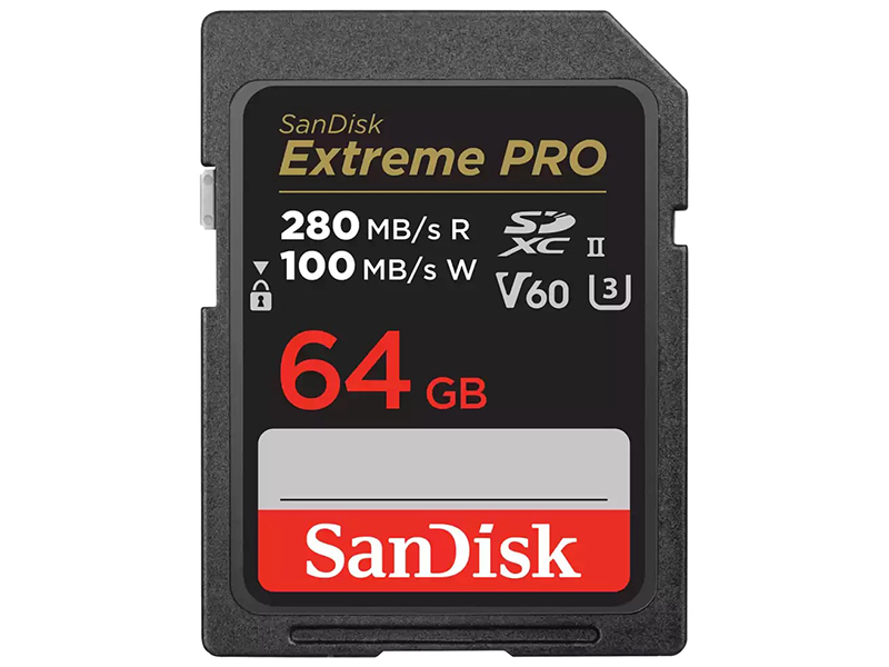 

Карта памяти 64Gb - SanDisk Extreme Pro SDXC UHS-II V60 SDSDXEP-064G-GN4IN, SDSDXEP-064G-GN4IN