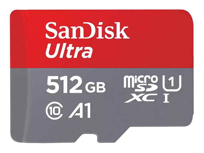 Карта памяти 512Gb - SanDisk Micro Secure Digital XC Class 10 Ultra UHS-I A1 SDSQUAC-512G-GN6MN
