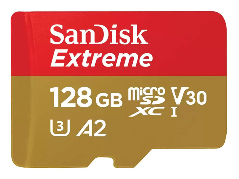 Карта памяти 128Gb - SanDisk Extreme Micro Secure Digital XC Class 10 UHS-I A2 C10 V30 U3 SDSQXAA-128G-GN6MN карта памяти 128gb sandisk micro secure digital ultra uhs i sdsquab 128g gn6mn