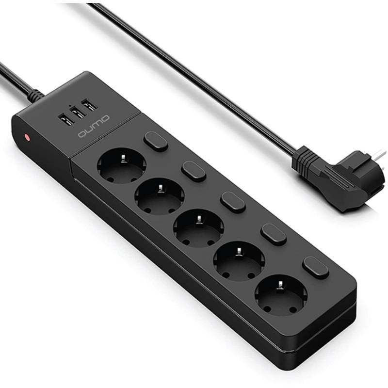 фото Сетевой фильтр qumo power bar pro 6sp4u p-0006 5 sockets 2m 42091