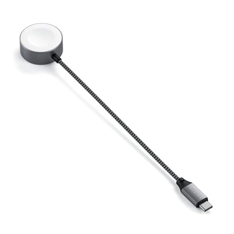 фото Зарядное устройство satechi usb-c magnetic charging cable для apple watch space grey st-tcaw7cm