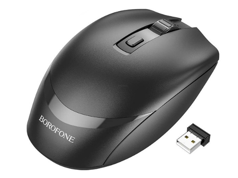 Мышь Borofone BG7 Business 2.4G Platinum Black 6974443389982 сзу borofone
