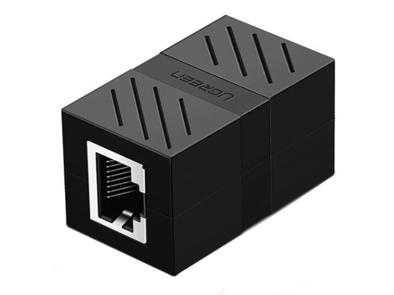 Адаптер-удлинитель для сетевого кабеля Ugreen NW114 RJ45 Jack In-Line Coupler Female - Female 10шт Black 30718