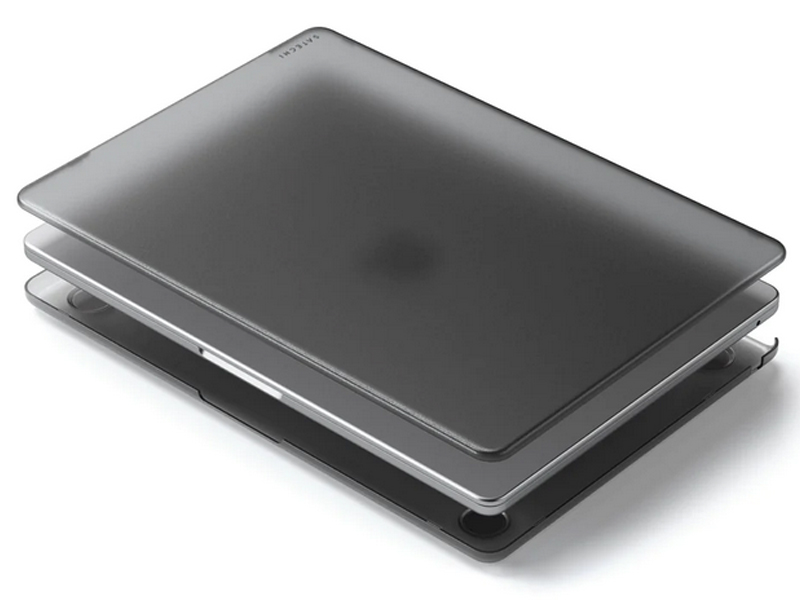 Аксессуар Чехол Satechi для APPLE Macbook Air M2 Eco Hardshell Dark Transparent ST-MBAM2DR чехол satechi eco hardshell для macbook pro 16 прозрачный st mbp16cl