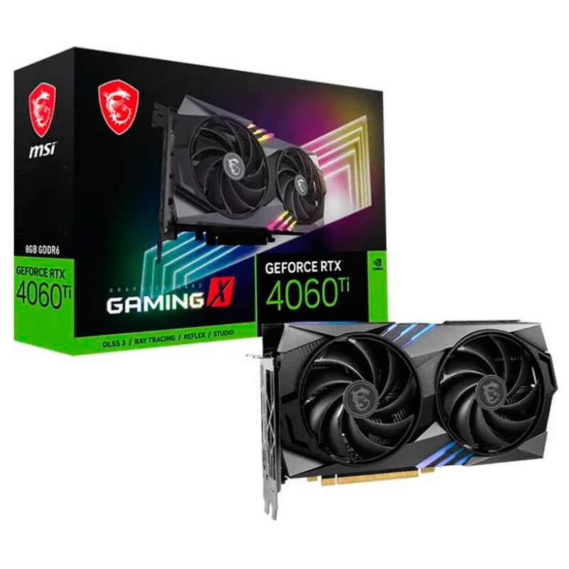 фото Видеокарта msi geforce rtx 4060 ti gaming x 8g 2640mhz pci-e 8192mb 18000mhz 128-bit hdmi 3xdp 602-v515-16s