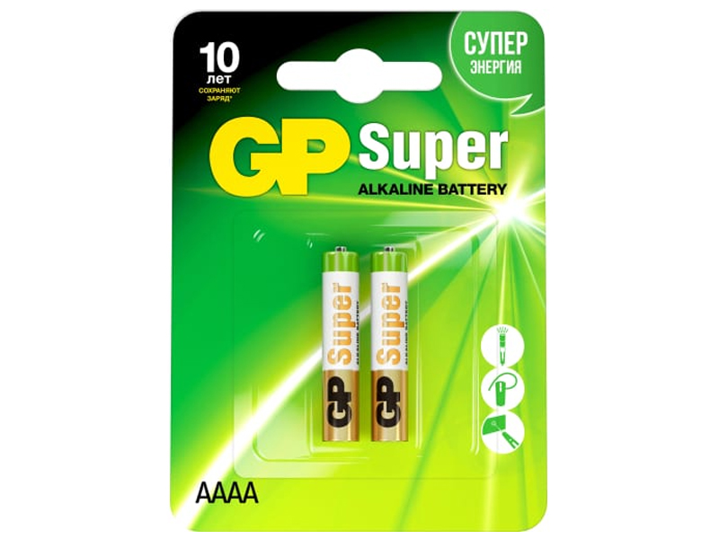 Батарейка AAAA - GP Super Alkaline 25А 25A-2CR2 20/160 (2 штуки) батарейка aaaa gp super alkaline 25а 25a 2cr2 20 160 2 штуки