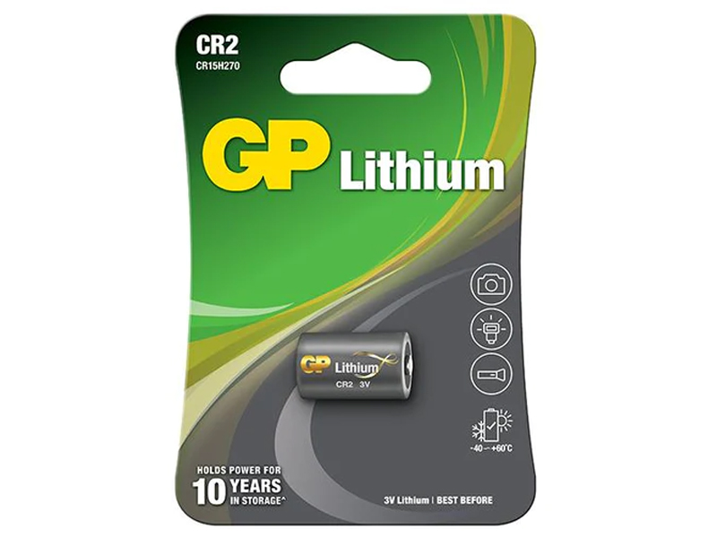 Батарейка CR2 - GP CR2E-2CR1 10/450 (1 штука) батарейки gp cr2 3в литиевая бл 1шт gp cr2e 2cr1