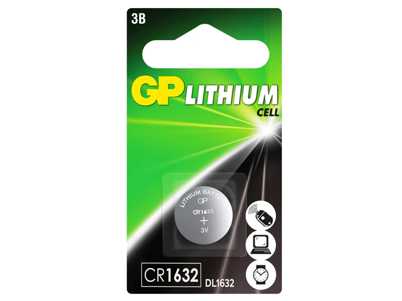 Батарейка CR1632 - GP Lithium CR1632ERA-2CPU1 10/100/900 (1 штука) батарейка cr2025 gp lithium cr2025 2cru1 10 600 1 штука