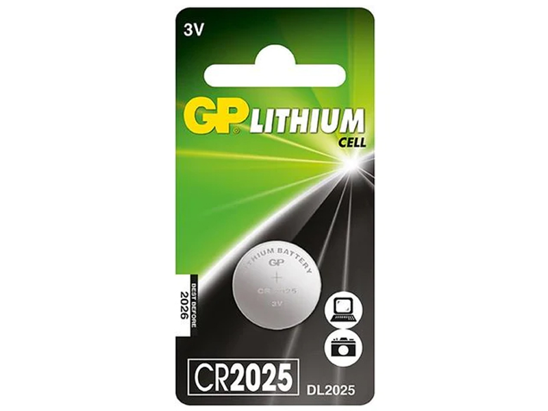 Батарейка CR2025 - GP Lithium CR2025-2CRU1 10/600 (1 штука) батарейка cr1632 gp lithium cr1632era 2cpu1 10 100 900 1 штука