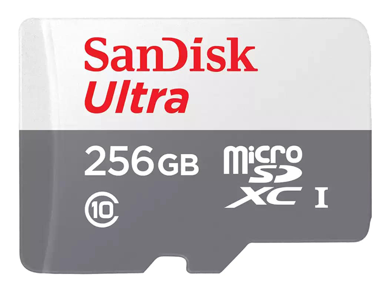   256Gb - SanDisk Ultra Micro Secure Digital XC C10 UHS-1 SDSQUNR-256G-GN3MN