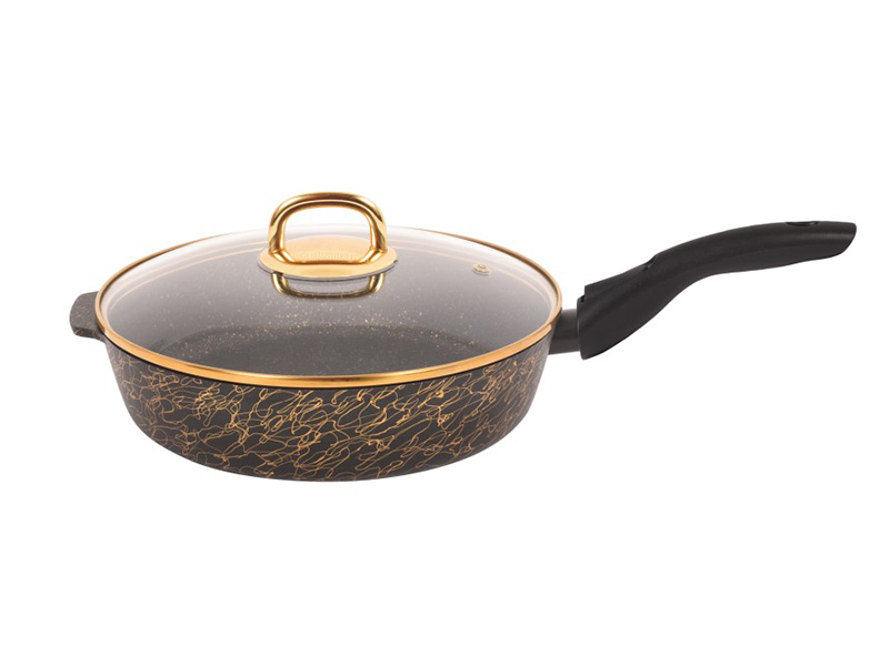 Сковорода Kukmara Грация 26cm Black-Gold сгчз262а сковорода kukmara традиция 26cm black с269а