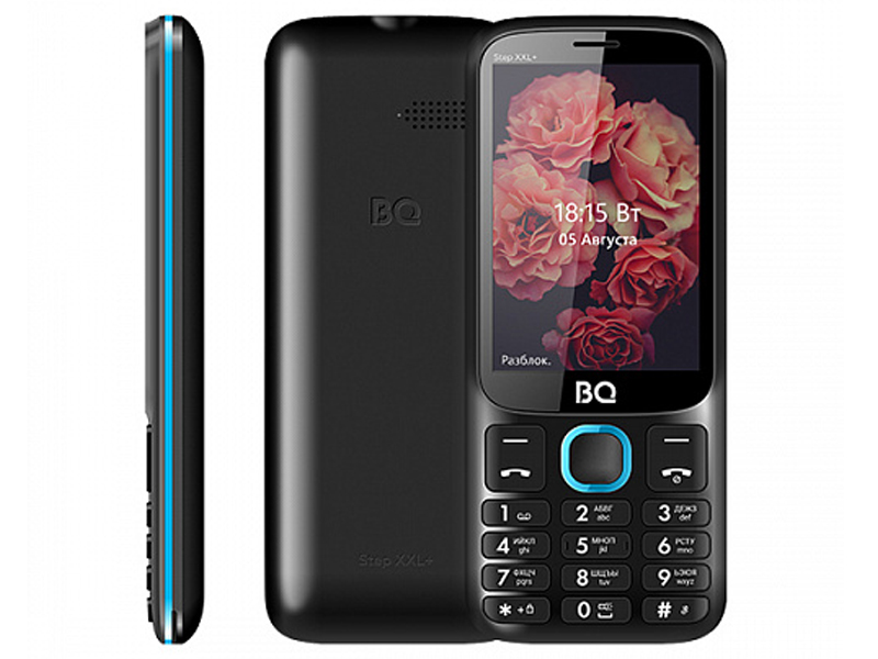 Сотовый телефон BQ 3590 Step XXL+ Black-Blue мобильный телефон maxvi k20 blue