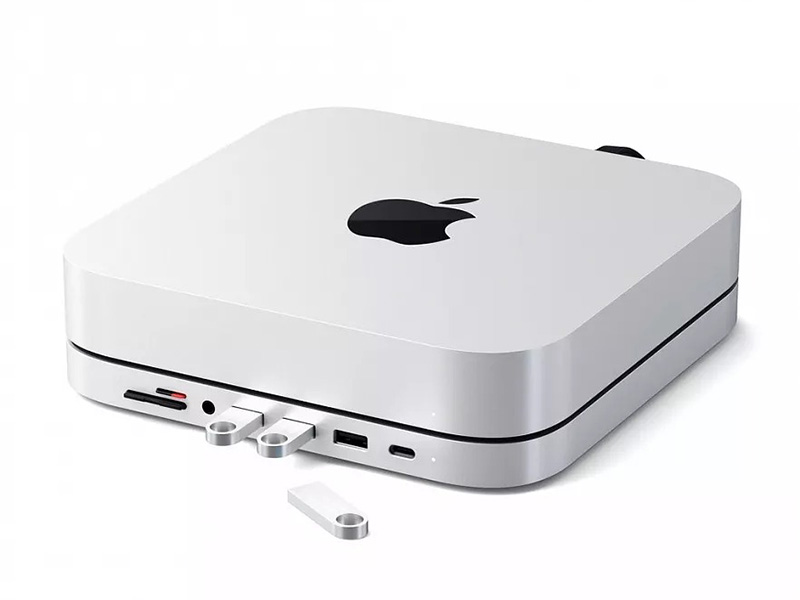  - Satechi Mac Mini Stand & Hub Silver ST-ABHFS
