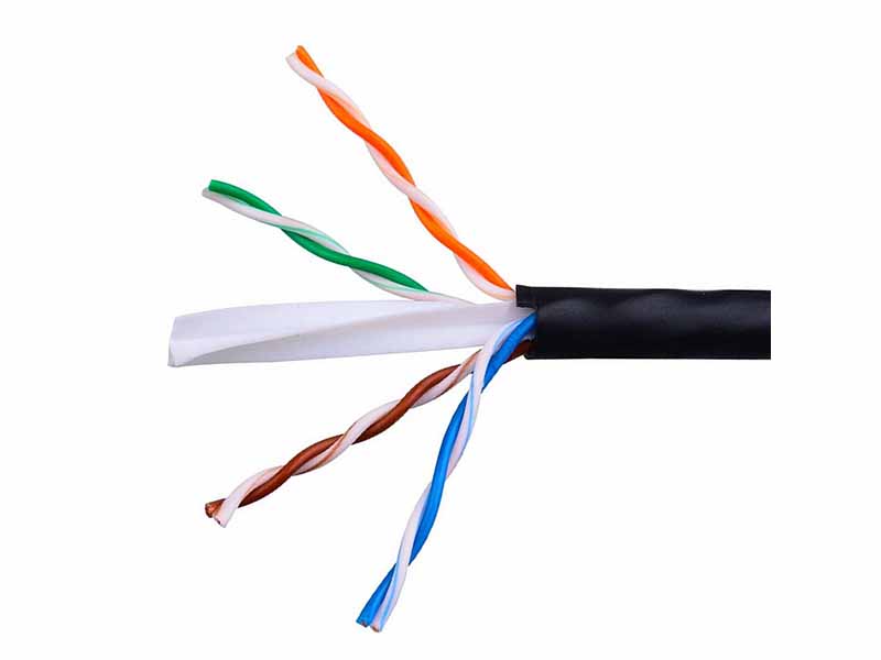 Сетевой кабель SkyNet UTP cat.6 Outdoor 4x2x0.57 Fluke Test 305m Black CS6-UTP-4-CU-OUT