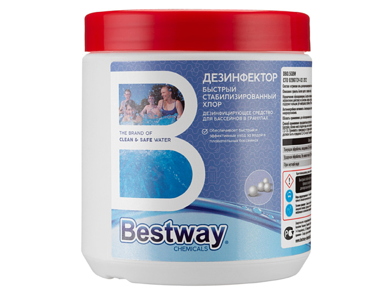 

Быстрый стабилизированный хлор BestWay Chemicals 500g B1909214, B1909214