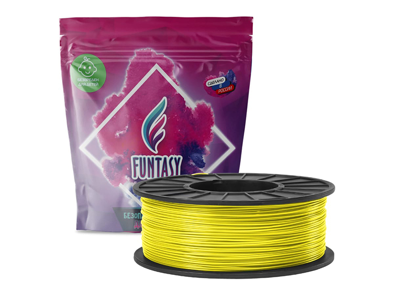 Аксессуар Funtasy PLA-пластик 1.75mm 1kg Yellow PLA-1KG-YL-1