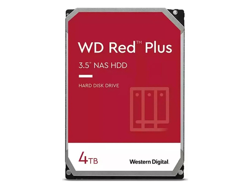 Жесткий диск Western Digital Red Plus 4Tb WD40EFPX western digital жесткий диск 4tb wd red plus wd40efpx 3 5 5400 rpm 128mb sata iii nas edition замена wd40efzx