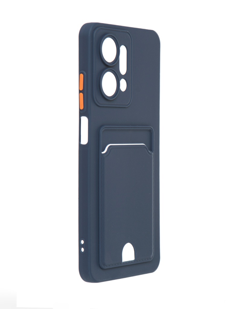 Чехол Neypo для Honor X7a Pocket Matte Silicone с карманом Dark Blue NPM59701