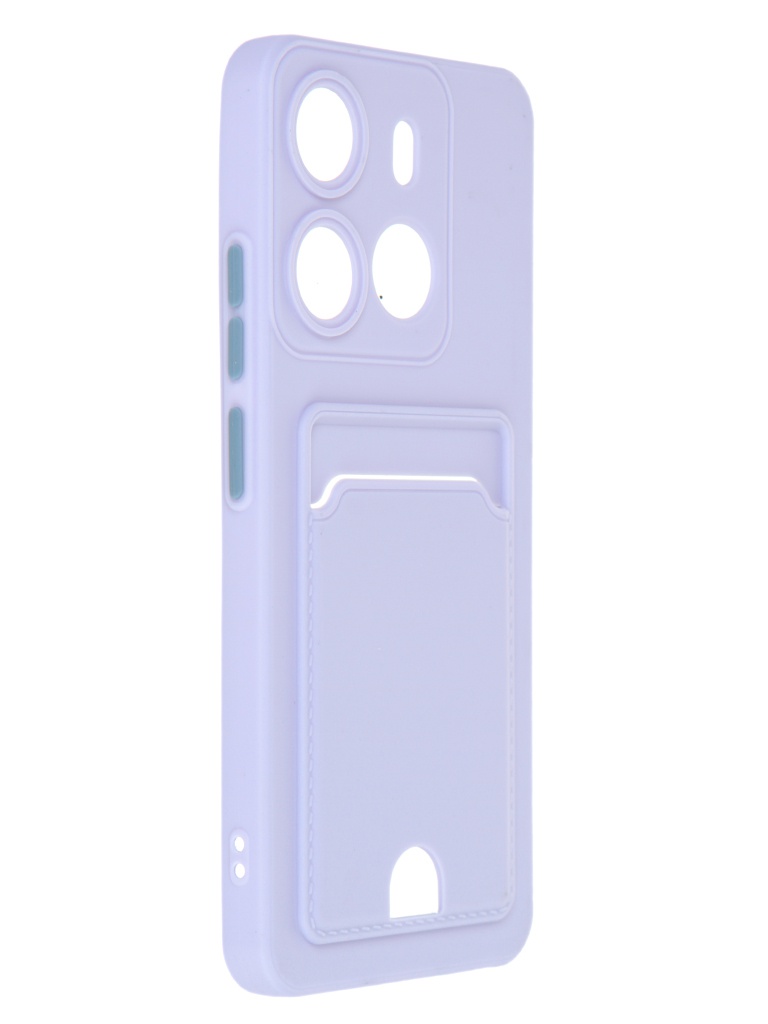 

Чехол Neypo для Tecno Spark Go 2023 / Pop 7 Pocket Matte Silicone с карманом Lilac NPM59293, Tecno Spark Go 2023 / Pop 7