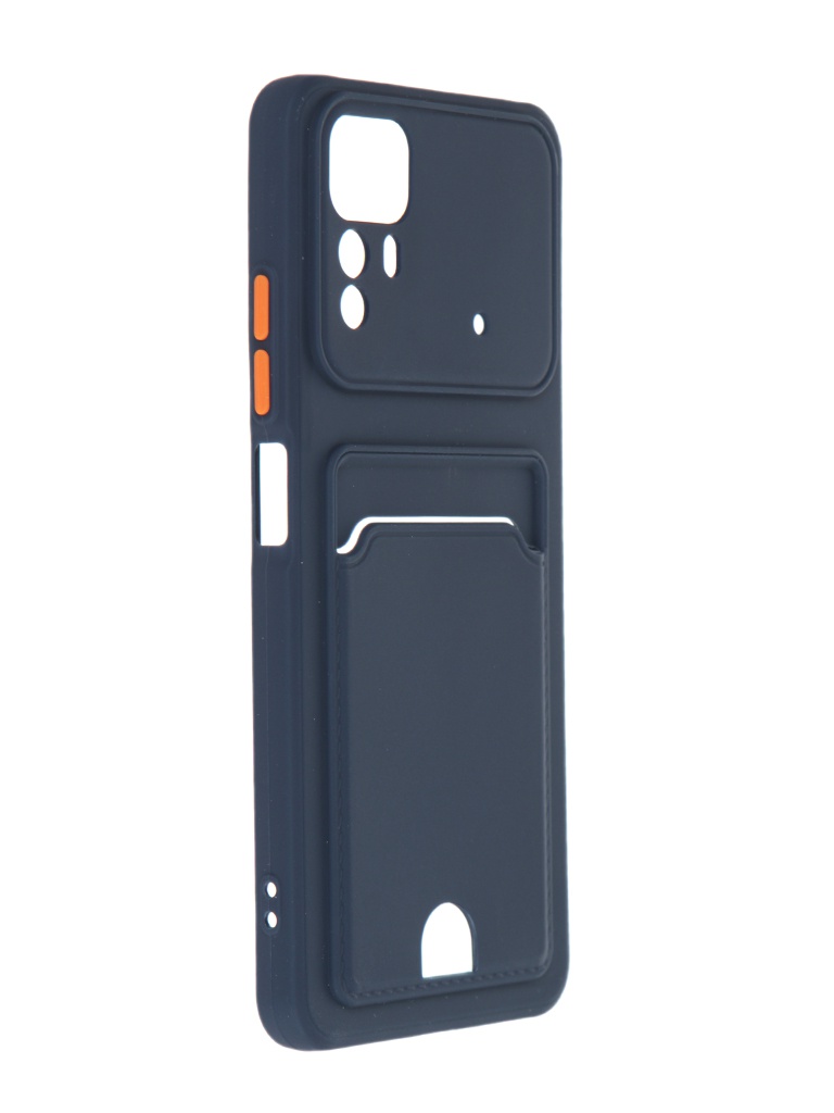 Чехол Neypo для Xiaomi Redmi Note 12S Pocket Matte Silicone с карманом Dark Blue NPM69020 чехол neypo для honor x6 x8 5g 70 lite 5g pocket silicone с карманом transparent acs60002