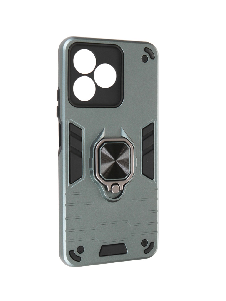 

Чехол DF для Realme C53 / C51 с магнитом и кольцом Dark Green rmArmor-07, Realme C53 / C51