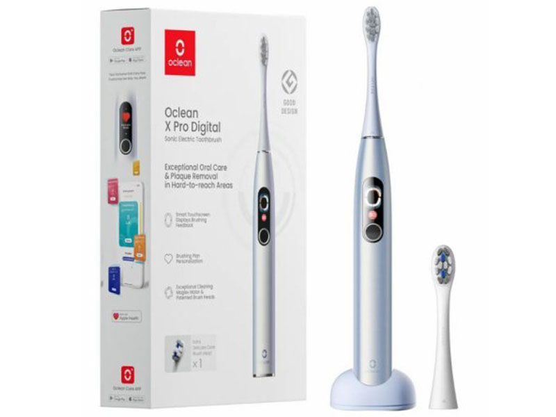 Зубная электрощетка Oclean X Pro Digital Silver зубная электрощетка oclean x pro sonic electric toothbrush purple