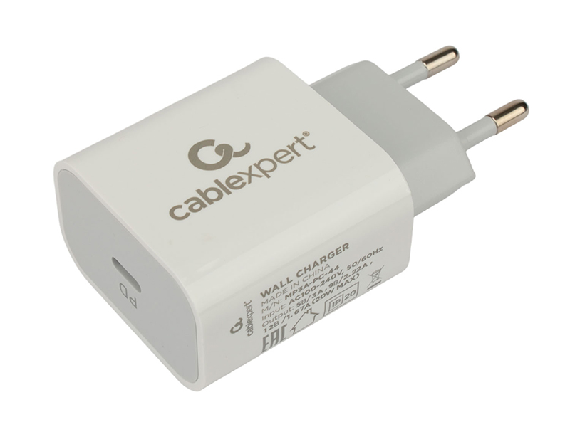 Зарядное устройство Gembird Cablexpert Type-C 3А QC3.0/PD White MP3A-PC-44 цена и фото