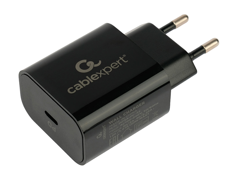 

Зарядное устройство Gembird Cablexpert Type-C 3А QC3.0/PD Black MP3A-PC-45, MP3A-PC-45