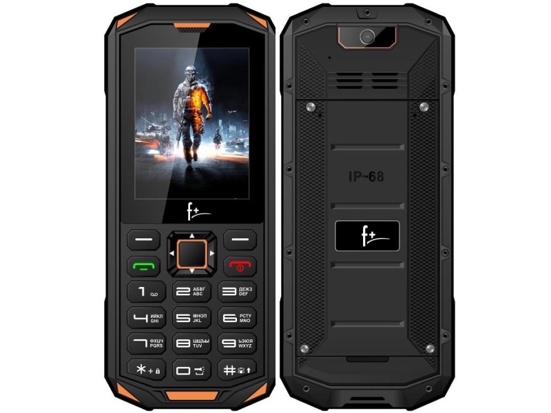 Сотовый телефон F+ R240 Black-Orange сотовый телефон blackview bv5300 4 32gb orange