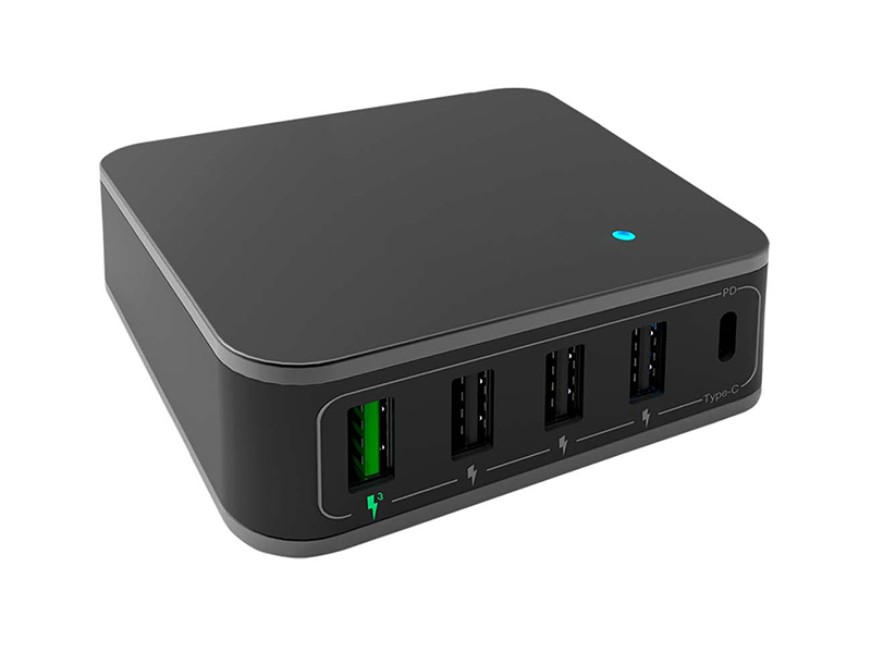

Зарядное устройство TFN 4xUSB - 1xType-C QC+PD 40W Black TFN-WC06, TFN-WC06