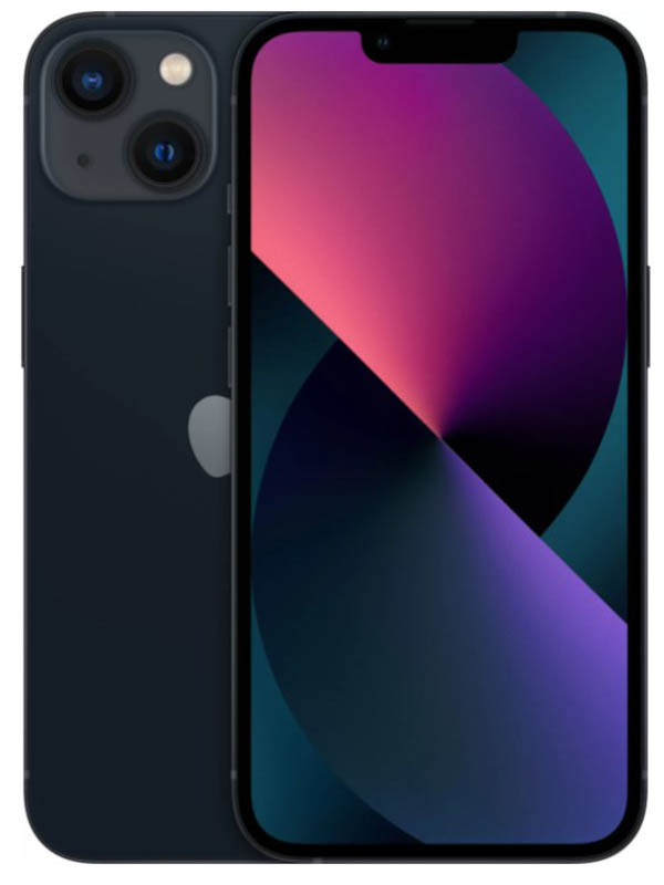 Сотовый телефон APPLE iPhone 13 128Gb Midnight (A2634,A2482) (dual nano-SIM only) мобильный телефон apple iphone 14 128gb a2882 purple фиолетовый