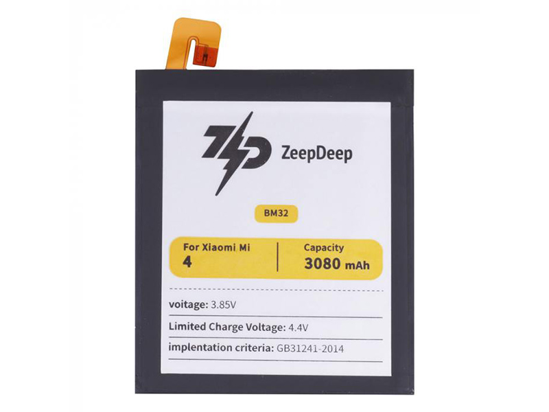 Аккумулятор ZeepDeep Asia (схожий с BM32) для Xiaomi Mi 4 888667 аккумулятор zeepdeep asia схожий с bn56 для xiaomi redmi 9a 9c 888687