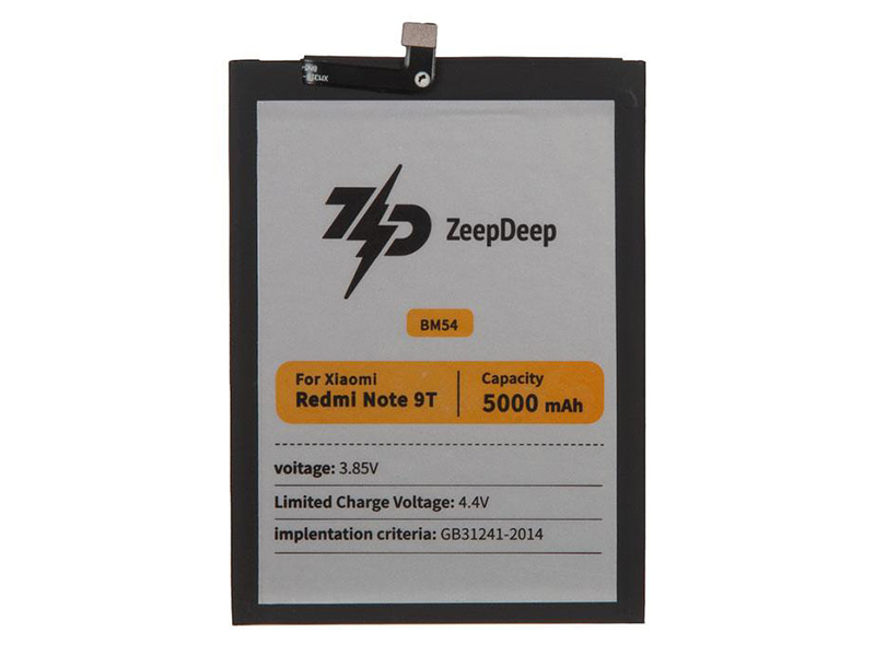 Аккумулятор ZeepDeep Asia (схожий с BM54) для Xiaomi Redmi Note 9T 888689 аккумулятор zeepdeep asia схожий с bn5a для xiaomi poco m3 pro 5g redmi note 10t 10 888692