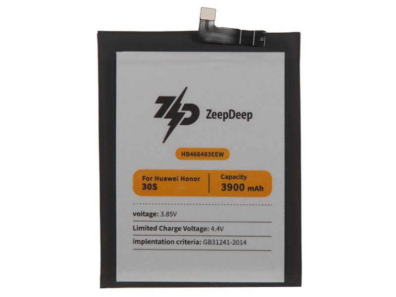 Аккумулятор ZeepDeep Asia (схожий с HB466483EEW) для Honor 30S / 30 / 30 Pro Plus 888712 аккумулятор zeepdeep asia схожий с hb466483eew для honor 30s 30 30 pro plus 888712