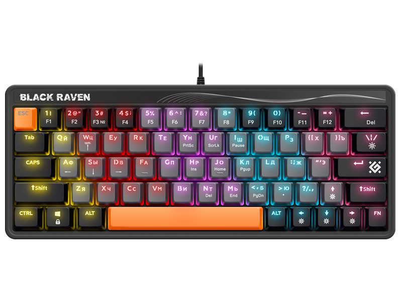 цена Клавиатура Defender Black Raven GK-417 45413