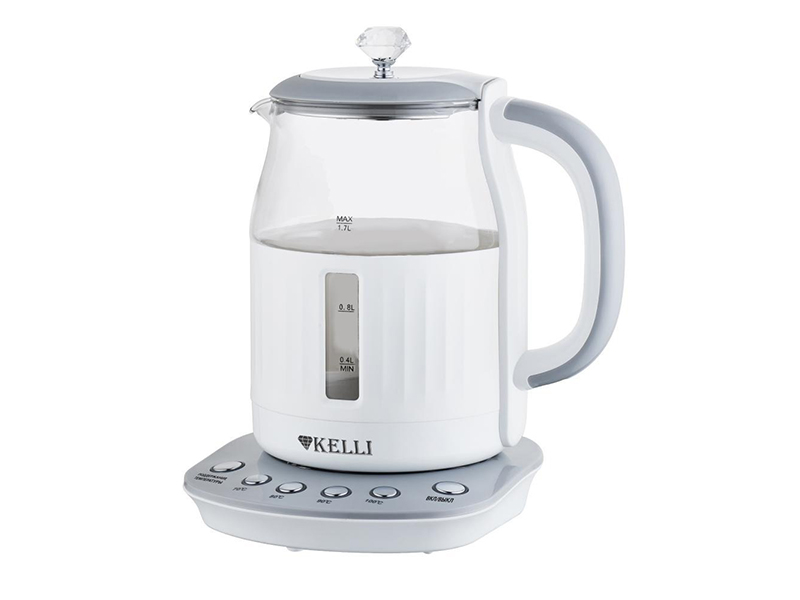 Чайник Kelli KL-1373 1.7L White-Grey чайник kelli kl 1379 1 8l