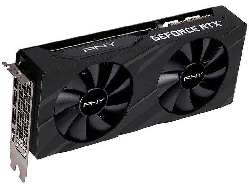 фото Видеокарта pny geforce rtx 3060 ti 8gb gddr6x verto 2fan 1410mhz pci-e 4.0 19000mhz 256-bit hdmi 3xdp vcg3061t8ldfbpb1