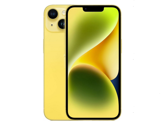 Сотовый телефон APPLE iPhone 14 256Gb Yellow (A2884) (dual nano-SIM only) сотовый телефон apple iphone 15 pro max 256gb black titanium a3105 a3106 nano sim esim