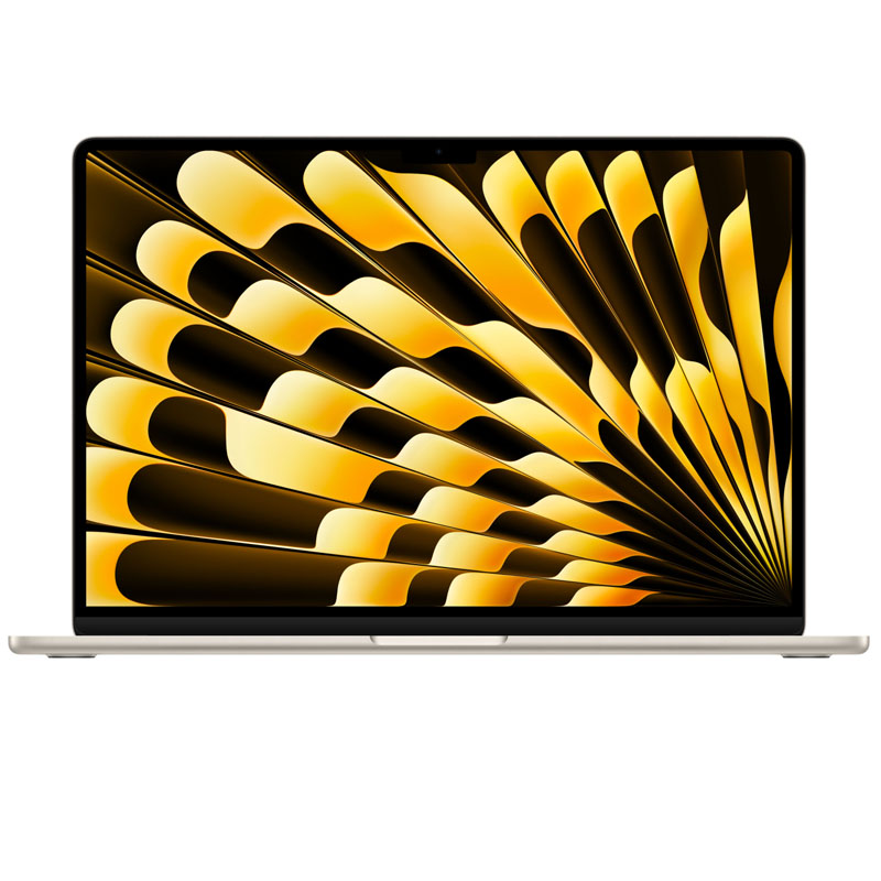 фото Ноутбук apple macbook air 15 (2023) (русская / английская раскладка клавиатуры) starlight mqku3_rusg / mqku3ru/a (apple m2 8-core/8192mb/256gb/no odd/m2 10-core/wi-fi/bluetooth/cam/15.3/2880x1864/mac os)