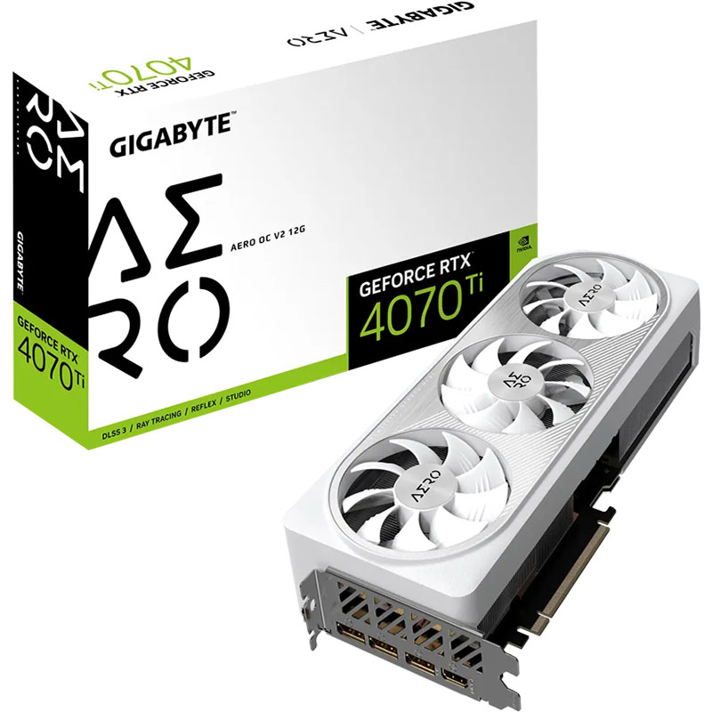 фото Видеокарта gigabyte geforce rtx 4070 ti 2640mhz pci-e 4.0 12288mb 21000mhz 192bit dpx3 hdmi gv-n407taero ocv2-12gd