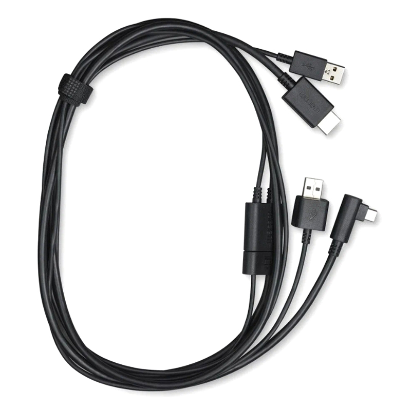 кабель wacom 3 in 1 cable dtk1651 dth 1152 dtk1660 ack42012 Кабель Wacom X для One DTC133 ACK44506Z
