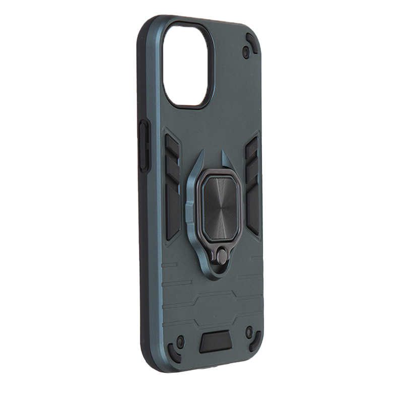 

Чехол DF для APPLE iPhone 15 с магнитом и кольцом Dark Green iArmor-07, APPLE iPhone 15